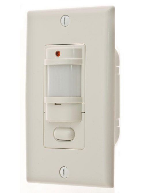 Product image for Hubbell WS277W 1800 W 277 VAC Fluorescent 900 Square Foot White Passive Infrared Occupancy Sensor Wall Switch