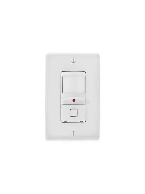 Product image for Hubbell WS1277W 1200 W 120/277 VAC 1200 Square Foot White Passive Infrared Occupancy Sensor Wall Switch