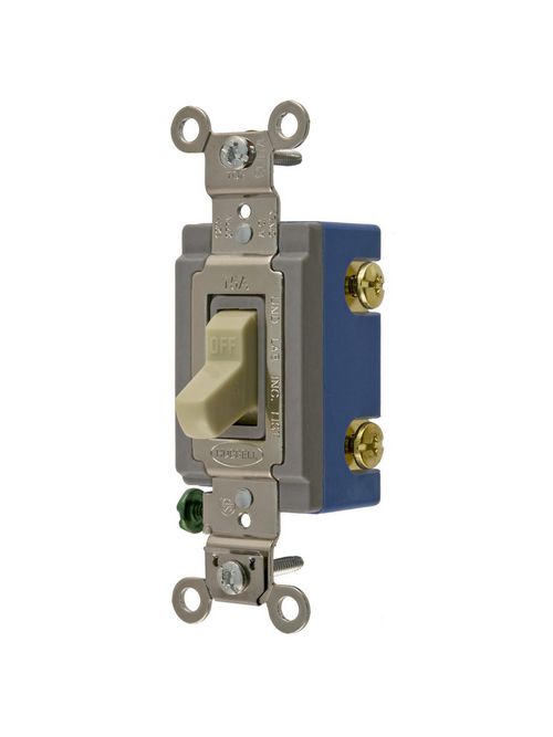 Hubbell Wiring Devices HBL1201I 15 Amp 120/277 VAC 1-Pole Ivory Toggle Switch Hubbell Wiring Devices HBL1201I 15 Amp 120/277 VAC 1-Pole Ivory Toggle Switch