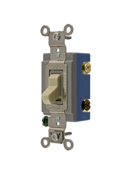 Hubbell Wiring Devices HBL1204I 15 Amp 120/277 VAC 4-Way Ivory Toggle Switch Hubbell Wiring Devices HBL1204I 15 Amp 120/277 VAC 4-Way Ivory Toggle Switch
