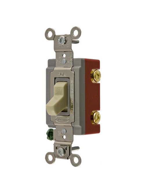 Hubbell Wiring Devices HBL1221I 20 Amp 120/277 VAC 1-Pole Ivory Toggle Switch Hubbell Wiring Devices HBL1221I 20 Amp 120/277 VAC 1-Pole Ivory Toggle Switch