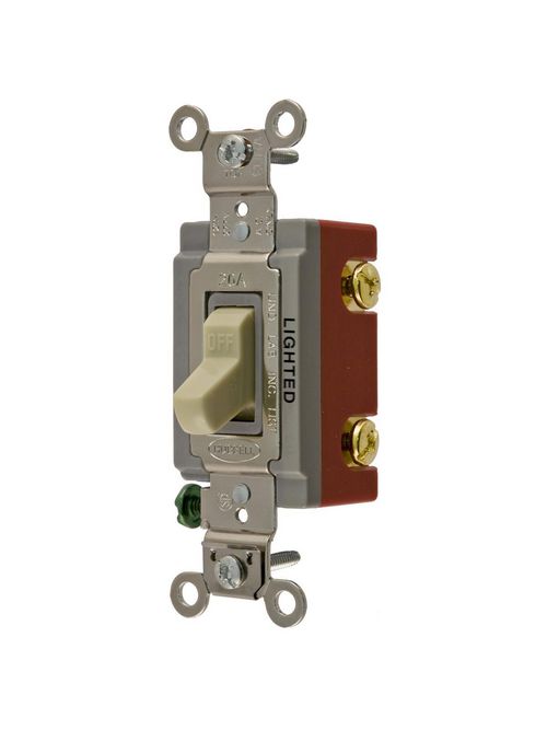 Hubbell Wiring Devices HBL1221IL 20 Amp 120/277 VAC 1-Pole Ivory Toggle Switch Hubbell Wiring Devices HBL1221IL 20 Amp 120/277 VAC 1-Pole Ivory Toggle Switch