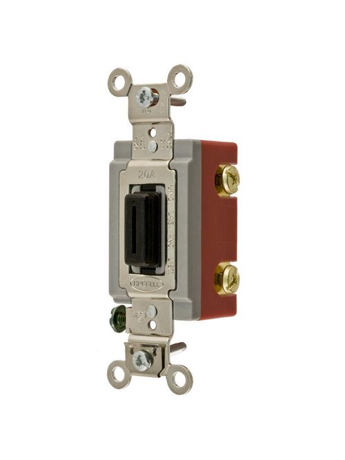 Hubbell Wiring Devices HBL1221L 20 Amp 120/277 VAC 1-Pole Black Locking Toggle Switch Hubbell Wiring Devices HBL1221L 20 Amp 120/277 VAC 1-Pole Black Locking Toggle Switch