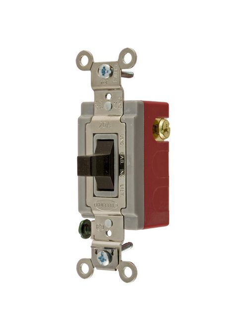 Hubbell Wiring Devices HBL1557 20 Amp 120/277 VAC SPDT Brown Toggle Switch Hubbell Wiring Devices HBL1557 20 Amp 120/277 VAC SPDT Brown Toggle Switch