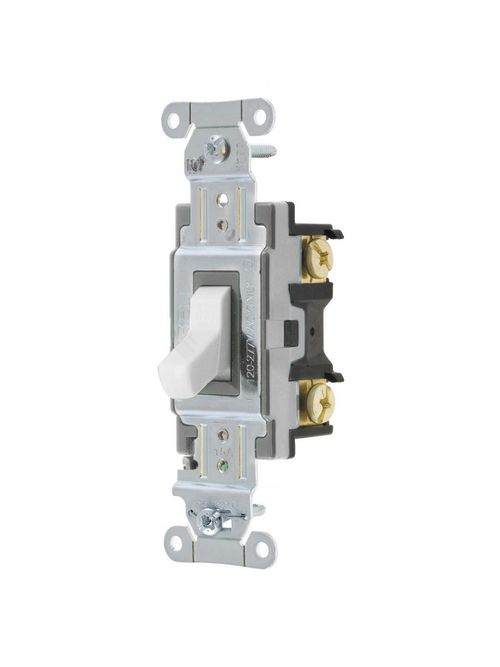 Hubbell Wiring Devices CS115W 15 Amp 120/277 VAC 1-Pole White Toggle Switch Hubbell Wiring Devices CS115W 15 Amp 120/277 VAC 1-Pole White Toggle Switch