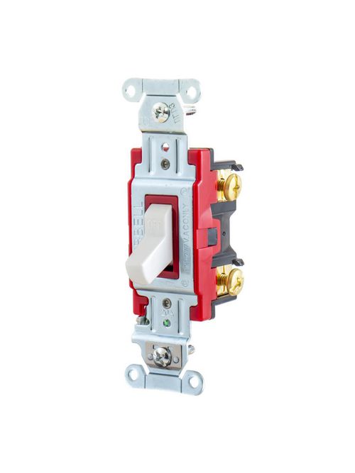 Hubbell Wiring Devices 1221W 20 Amp 120/277 VAC 1-Pole White Toggle Switch Hubbell Wiring Devices 1221W 20 Amp 120/277 VAC 1-Pole White Toggle Switch