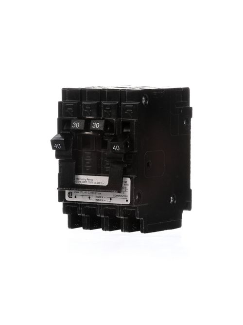 Siemens Industry Q24030CT2 2-Pole 120/240 VAC 40/30 Amp 10 kA Plug-In Common Trip Quadplex Circuit Breaker Siemens Industry Q24030CT2 2-Pole 120/240 VAC 40/30 Amp 10 kA Plug-In Common Trip Quadplex Circuit Breaker