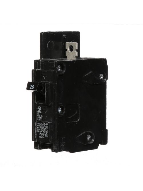 Siemens Industry BQ1B020 1-Pole 20 Amp 120 Volt 10 K Circuit Breaker Siemens Industry BQ1B020 1-Pole 20 Amp 120 Volt 10 K Circuit Breaker
