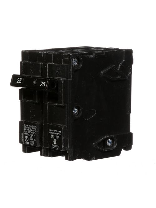 Siemens Industry Q225 2-Pole 120/240 VAC 25 Amp 10 kA Plug-In Common Trip Circuit Breaker Siemens Industry Q225 2-Pole 120/240 VAC 25 Amp 10 kA Plug-In Common Trip Circuit Breaker