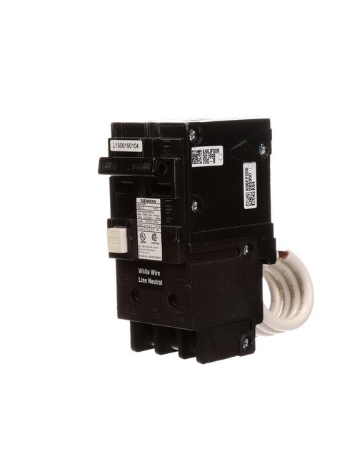 Siemens QF220 2-Pole 20 Amp 120/240 Volt 10 K 5 mA Circuit Breaker Product image for Siemens QF220 2-Pole 20 Amp 120/240 Volt 10 K 5 mA Circuit Breaker