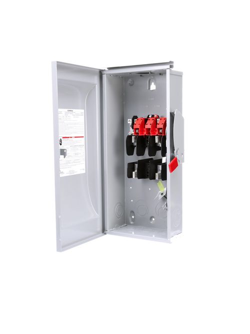Siemens Industry GF223NR 240 VAC/250 VDC 100 Amp 2-Pole 3-Wire NEMA 3R General Duty Fusible Safety Switch Siemens Industry GF223NR 240 VAC/250 VDC 100 Amp 2-Pole 3-Wire NEMA 3R General Duty Fusible Safety Switch