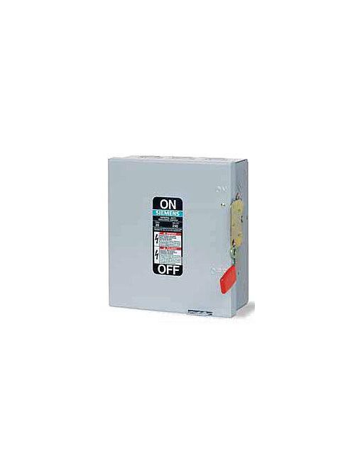 Product image for Siemens GF325NR 240 VAC/250 VDC 400 Amp 3-Pole 4-Wire NEMA 3R General Duty Fusible Safety Switch