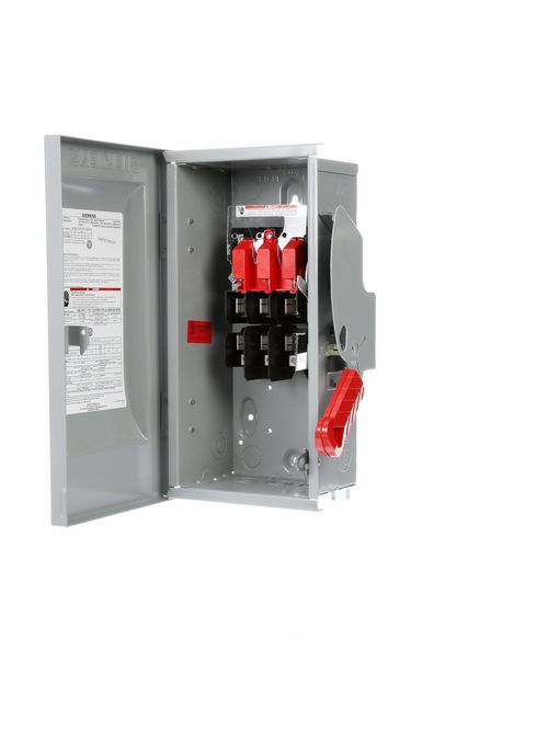 Siemens Industry HF321N 240 VAC/250 VDC 30 Amp 3-Pole 4-Wire NEMA 1 Heavy Duty Fusible Safety Switch Siemens Industry HF321N 240 VAC/250 VDC 30 Amp 3-Pole 4-Wire NEMA 1 Heavy Duty Fusible Safety Switch