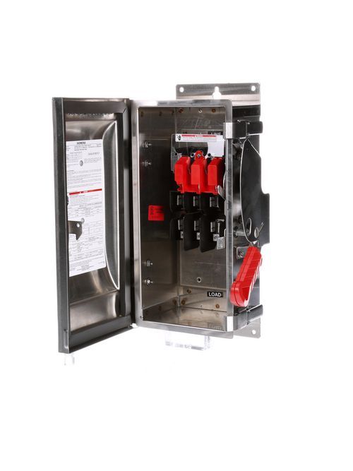 Siemens Industry HF321S 240 VAC 30 Amp 3-Pole 3-Wire NEMA 4/4X Heavy Duty Fusible Safety Switch Siemens Industry HF321S 240 VAC 30 Amp 3-Pole 3-Wire NEMA 4/4X Heavy Duty Fusible Safety Switch