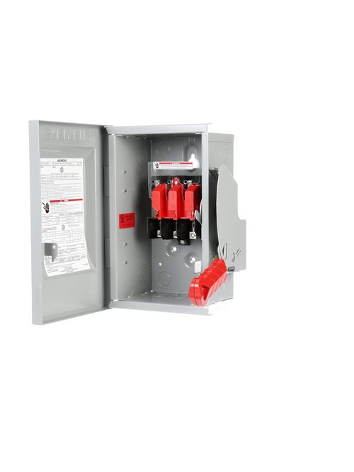 Siemens Industry HNF361 240/480/600 VAC 250 VDC 30 Amp 3-Pole 3-Wire NEMA 1 Heavy Duty Non-Fusible Safety Switch Siemens Industry HNF361 240/480/600 VAC 250 VDC 30 Amp 3-Pole 3-Wire NEMA 1 Heavy Duty Non-Fusible Safety Switch