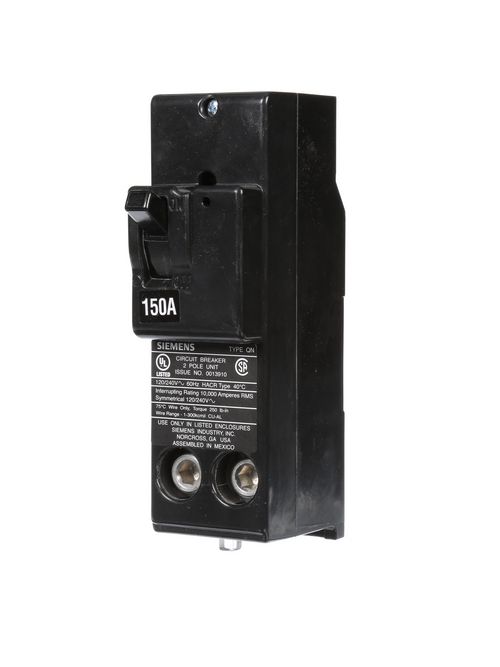 Siemens Industry QN2150 2-Pole 150 Amp 120/240 Volt 10 K Circuit Breaker Siemens Industry QN2150 2-Pole 150 Amp 120/240 Volt 10 K Circuit Breaker