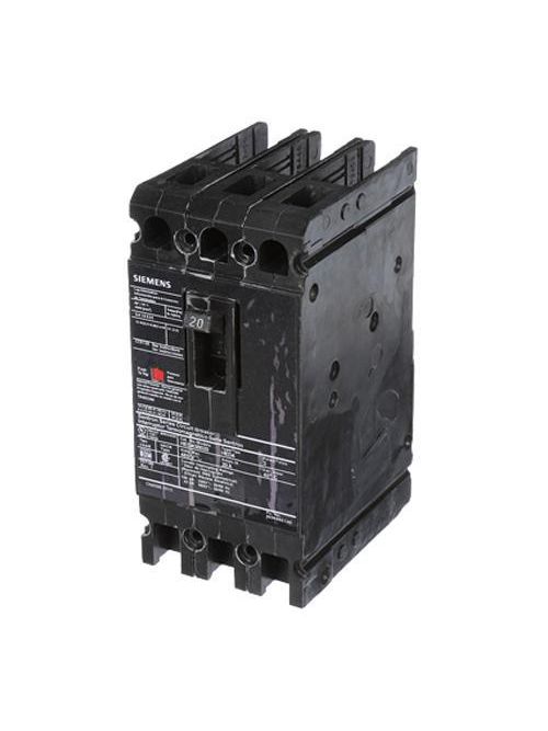 Siemens Industry HED43B020 3-Pole 480 VAC 20 Amp 42 kA Plug-In Thermal Magnetic Molded Case Circuit Breaker Siemens Industry HED43B020 3-Pole 480 VAC 20 Amp 42 kA Plug-In Thermal Magnetic Molded Case Circuit Breaker