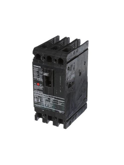 Siemens Industry HED43B040 3-Pole 480 VAC 40 Amp 42 kA Plug-In Thermal Magnetic Molded Case Circuit Breaker Siemens Industry HED43B040 3-Pole 480 VAC 40 Amp 42 kA Plug-In Thermal Magnetic Molded Case Circuit Breaker