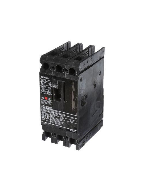 Siemens Industry HED43B060 3-Pole 480 VAC 60 Amp 42 kA Plug-In Thermal Magnetic Molded Case Circuit Breaker Siemens Industry HED43B060 3-Pole 480 VAC 60 Amp 42 kA Plug-In Thermal Magnetic Molded Case Circuit Breaker