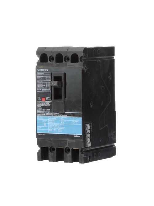 Siemens Industry ED43B040L 3-Pole 40 Amp 480 VAC 18 kA Circuit Breaker Lugs Siemens Industry ED43B040L 3-Pole 40 Amp 480 VAC 18 kA Circuit Breaker Lugs