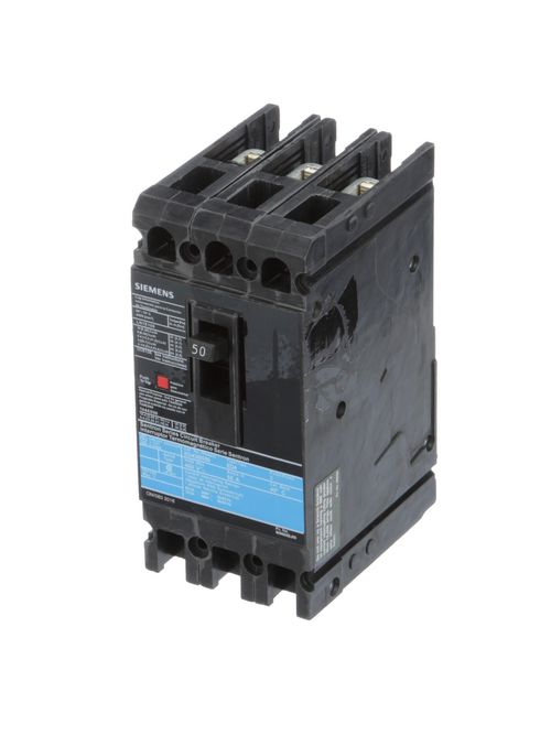 Siemens Industry ED43B050L 3-Pole 50 Amp 480 VAC 18 kA Circuit Breaker Lugs Siemens Industry ED43B050L 3-Pole 50 Amp 480 VAC 18 kA Circuit Breaker Lugs