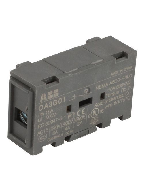 ABB OA3G01 AUX SWITCH 1NC OS/OT ABB OA3G01 AUX SWITCH 1NC OS/OT