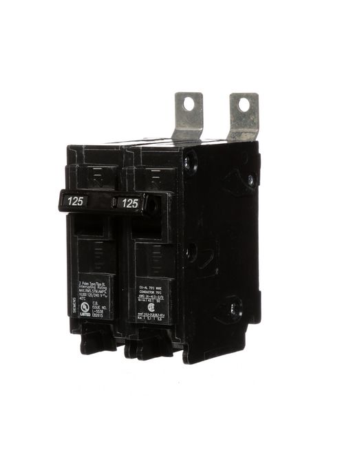 Siemens Industry B2125 2-Pole 125 Amp 120/240 Volt 10 K Circuit Breaker Siemens Industry B2125 2-Pole 125 Amp 120/240 Volt 10 K Circuit Breaker