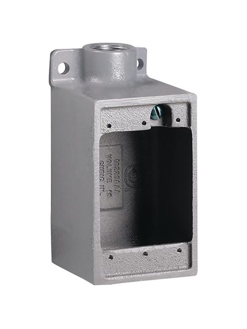 Hubbell Electrical Systems FD-2 3/4 Inch Copper Free Aluminum Type FD Deep Dead End Cast Device Box Hubbell Electrical Systems FD-2 3/4 Inch Copper Free Aluminum Type FD Deep Dead End Cast Device Box