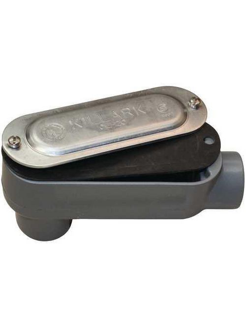 Hubbell Electrical Systems KIL OLB4CG 1-1/4 Inch Copper Free Aluminum Type LB Conduit Body with Cover and Gasket Hubbell Electrical Systems KIL OLB4CG 1-1/4 Inch Copper Free Aluminum Type LB Conduit Body with Cover and Gasket