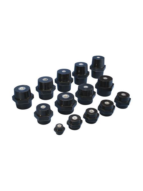 Product image for Erico 559698 Low Voltage Insulator, Imperial , 3.5", 2 1/2" Hex Width, 2.89", 3/8 UNC