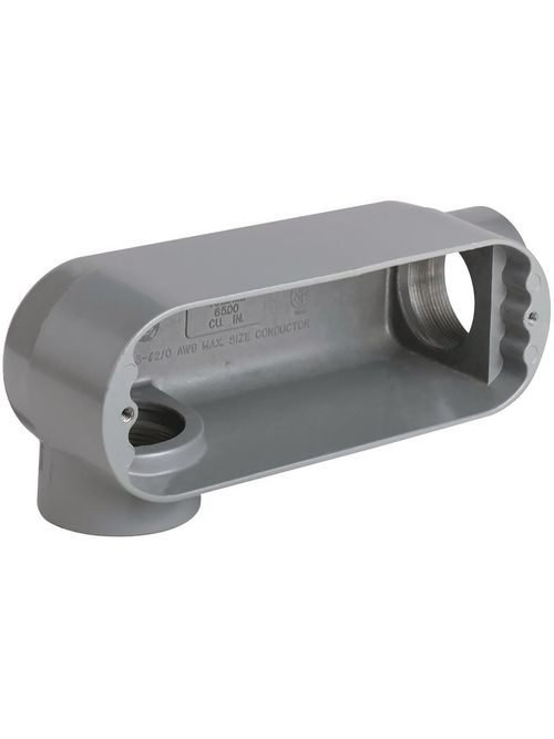 Hubbell Electrical Systems OLR-2 3/4 Inch Copper Free Aluminum Type LR Conduit Body Hubbell Electrical Systems OLR-2 3/4 Inch Copper Free Aluminum Type LR Conduit Body