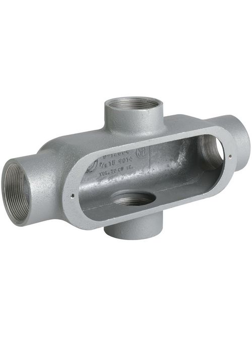 Hubbell Electrical Systems OX-4M 1-1/4 Inch Malleable Iron Type X Conduit Body Hubbell Electrical Systems OX-4M 1-1/4 Inch Malleable Iron Type X Conduit Body