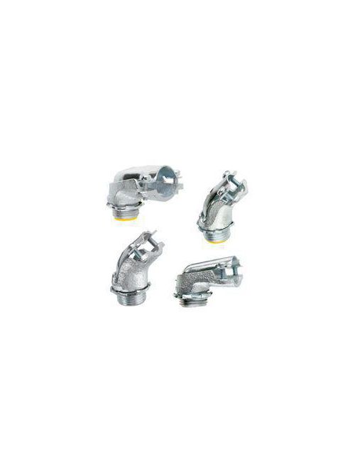 Crouse-Hinds Series 741 1-1/2 Inch Malleable Iron Non-Insulated Clamp Type 90 Degrees FMC Connector Crouse-Hinds Series 741 1-1/2 Inch Malleable Iron Non-Insulated Clamp Type 90 Degrees FMC Connector