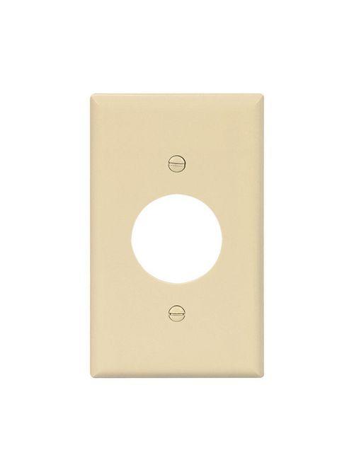 Product image for Eaton Wiring Devices PJ7V 1-Gang Ivory Polycarbonate Medium Power Outlet Wallplate