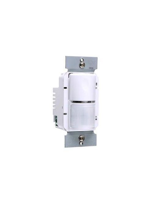 Product image for Pass & Seymour WSP250-W Passive Infrared Wall Switch Sensor, 1050 Sq.Ft. Coverage, 120 Vac 60 Hz/277 Vac 60Hz, White
