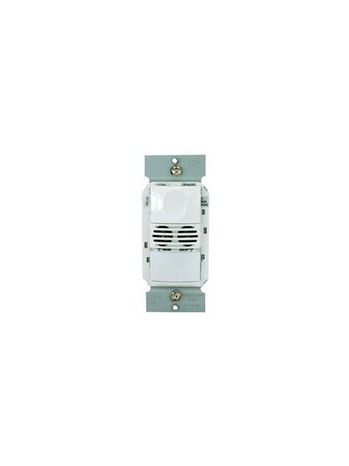 Product image for Pass & Seymour WDT100-W Dual Technology Wall Switch Sensor, 1050 Sq.Ft. Coverage, 120/230/277 Vac, 50/60 Hz, White