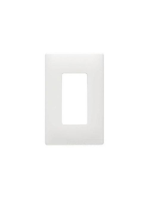 Product image for Pass & Seymour SW26-W 1-Gang White Polycarbonate 1-Decorator Screwless Wallplate