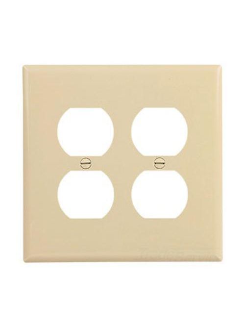 Product image for EWD PJ82V Wallplate 2G Duplex Poly