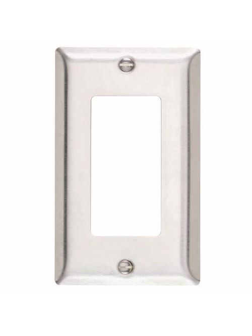 Pass & Seymour SS26 1-Gang 1-Decorator Smooth Brushed Stainless Steel Standard Wallplate Pass & Seymour SS26 1-Gang 1-Decorator Smooth Brushed Stainless Steel Standard Wallplate