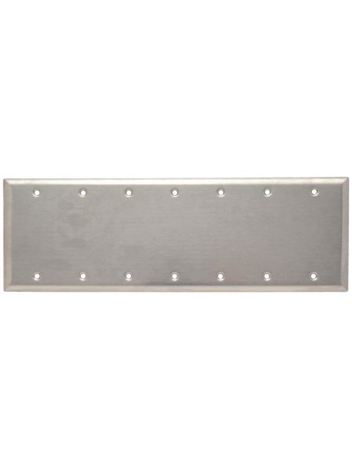Pass & Seymour SS601 7-Gang 7-Toggle Switch Smooth Brushed Stainless Steel Standard Wallplate Pass & Seymour SS601 7-Gang 7-Toggle Switch Smooth Brushed Stainless Steel Standard Wallplate