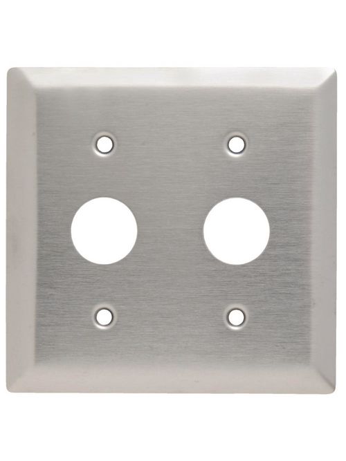 Pass & Seymour SS727 2-Gang 2-Double Receptacle Smooth Brushed Stainless Steel Standard Wallplate Pass & Seymour SS727 2-Gang 2-Double Receptacle Smooth Brushed Stainless Steel Standard Wallplate