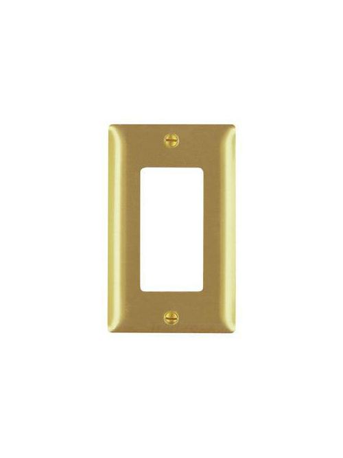 Product image for Pass & Seymour SB26 1-Gang 1-Decorator Brown Smooth Brass Standard Wallplate