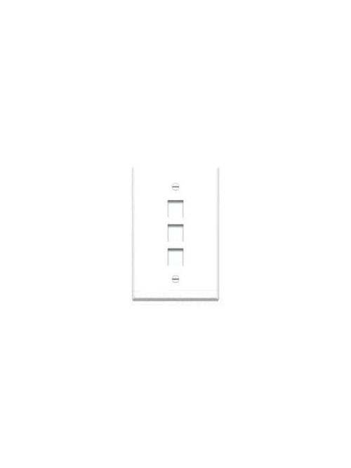 Product image for Pass & Seymour KTPD3-I 3-Port Ivory Unbreakable Keystone Wallplate