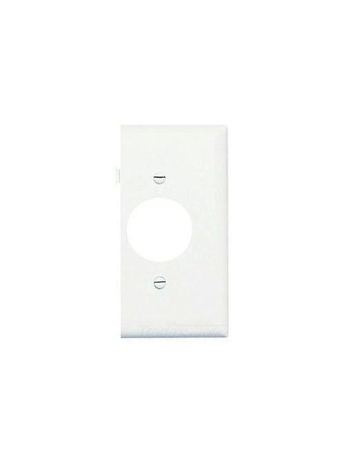 Product image for Pass & Seymour PJSE7-LA 1-Single Receptacle Light Almond Smooth Nylon Semi-Jumbo End Sectional Wallplate