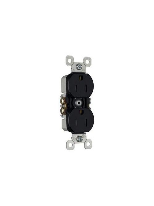 Pass & Seymour 3232-TRBK 15 Amp 125 VAC 2-Pole 3-Wire NEMA 5-15R Tamper Resistant Duplex Receptacle, Black Pass & Seymour 3232-TRBK 15 Amp 125 VAC 2-Pole 3-Wire NEMA 5-15R Tamper Resistant Duplex Receptacle, Black