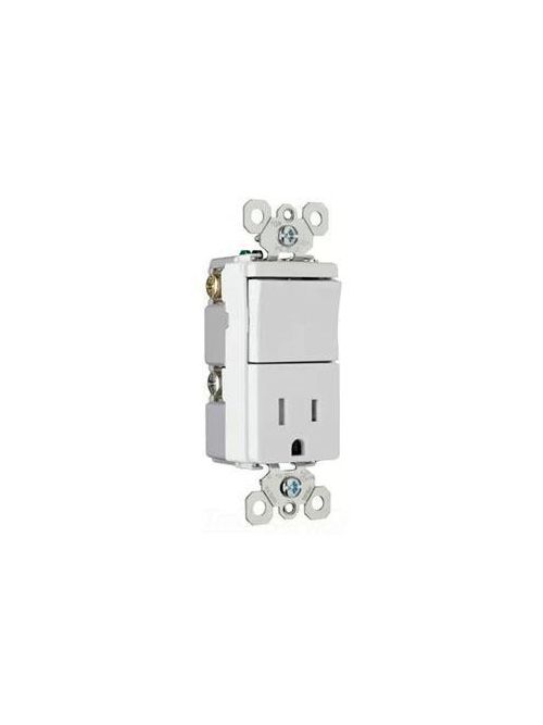 Product image for Pass & Seymour TM818TRICC TradeMaster Ivory Tamper Resistant Switch/Receptacle