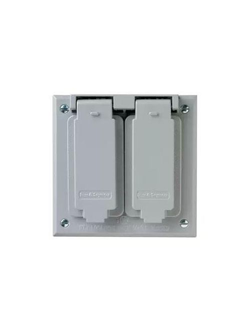 Product image for Pass & Seymour CA78-G 2-Gang Gray Die-Cast Zinc Self Closing Weatherproof Box Cover
