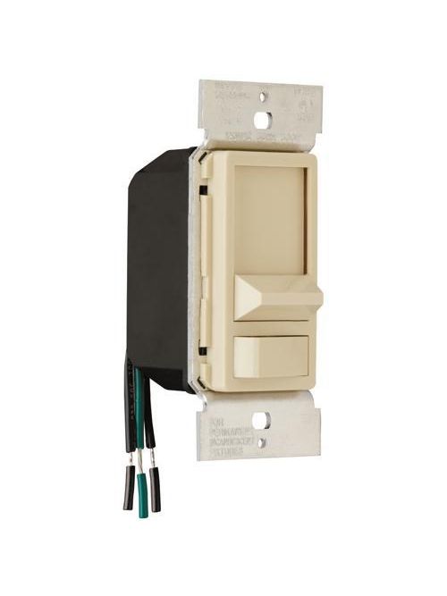 Product image for Pass & Seymour 90680-IV 600 W 120 Volt 1-Pole Ivory Incandescent Slide with Preset On/Off Dimmer