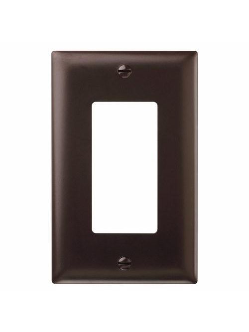 Wattstopper TP26 1-Gang 1-Decorator Brown Nylon Standard Unbreakable Wallplate Wattstopper TP26 1-Gang 1-Decorator Brown Nylon Standard Unbreakable Wallplate