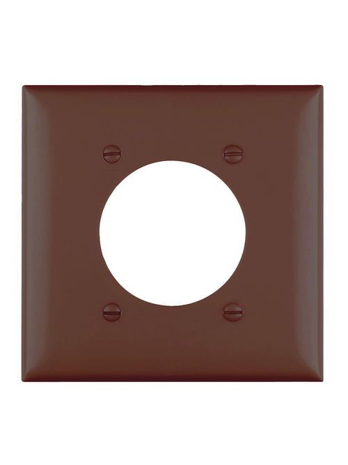 Pass & Seymour TP703 2-Gang 1-Power Outlet Receptacle Brown Nylon Standard Unbreakable Wallplate Pass & Seymour TP703 2-Gang 1-Power Outlet Receptacle Brown Nylon Standard Unbreakable Wallplate